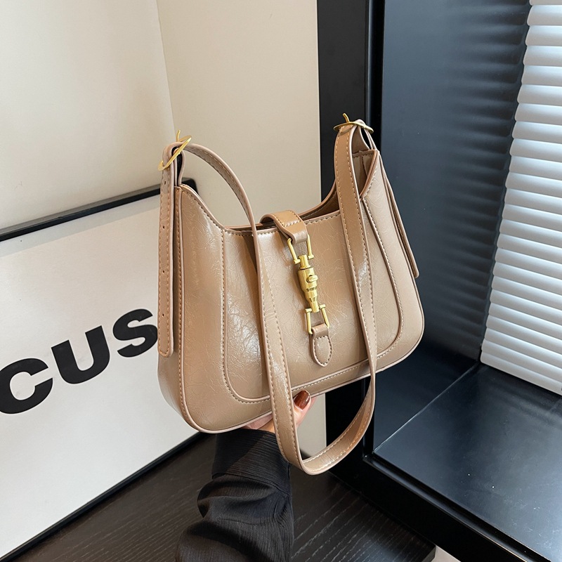 Bolso de moda bolsa axila 2023 otoño moda nuevo color sólido simple hombro bolso de las mujeres bolsa de mensajero portátil