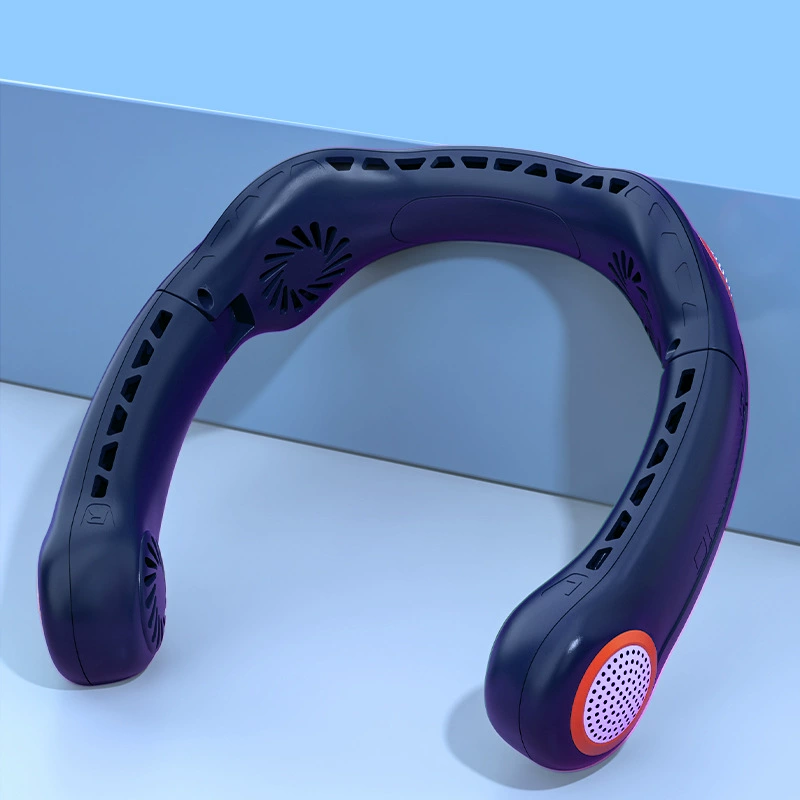 Фотоаноcка Neck Fan F001, аккумулятор 4000 мАч, USB-C, 3 скорости, складной персональный вентилятор