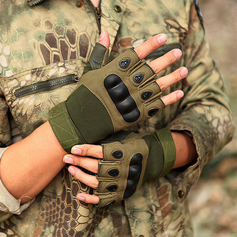 Half-Finger Tactical Gloves for Men, Training, Fighting, Cycling, Motorcycle, Outdoor Safety Protection, Shock-Absorbing Camouflage Gloves Half-Finger Tactical Gloves for Men, Training, Fighting, Cycling, Motorcycle, Outdoor Safety Protection, Shock-Absorbing Camouflage Gloves