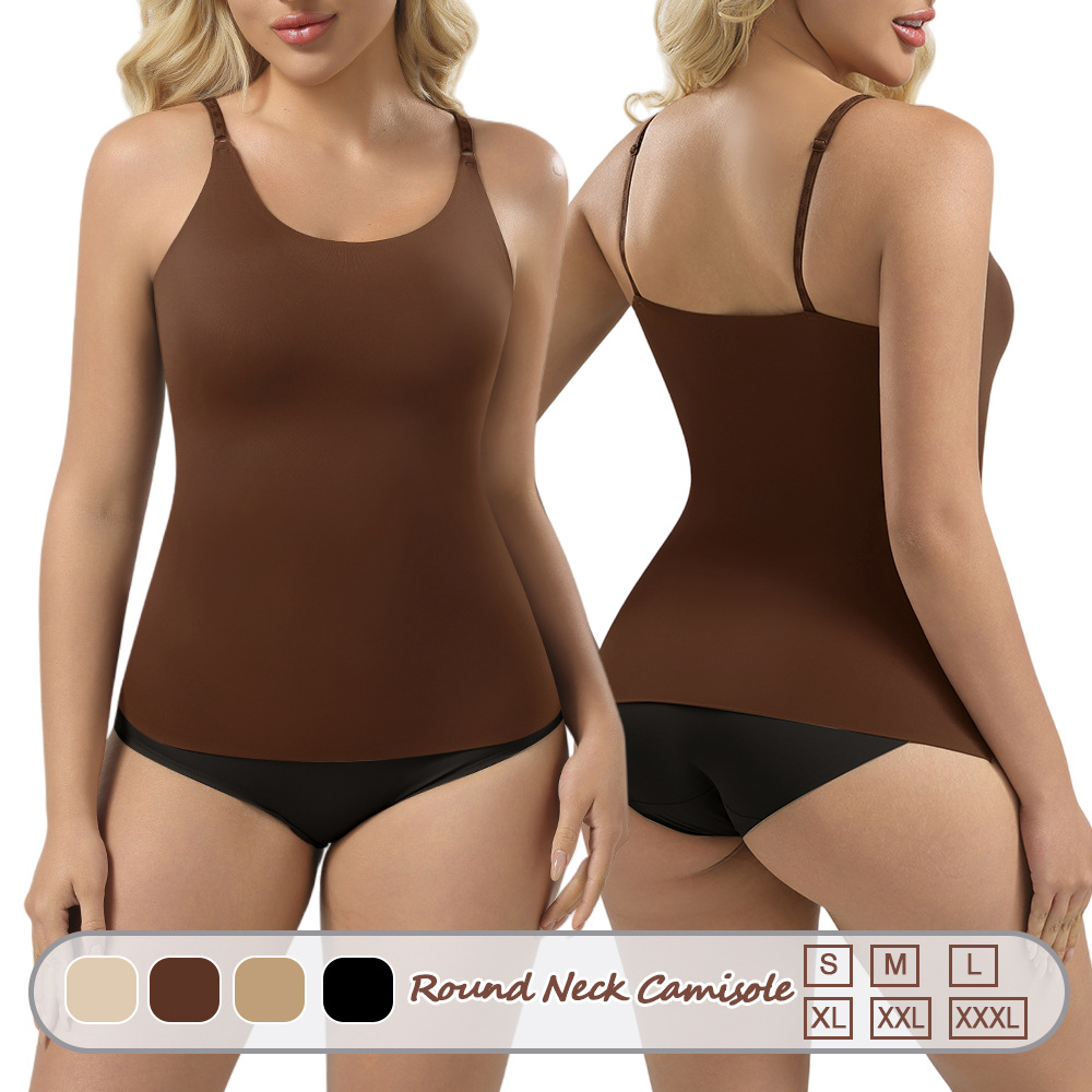 Zhanrun Cross-border Exclusive Supply 1341 Tummy Control Waist Shaping Seamless Body Shaping Postpartum Slimming Camisole Wholesale Women's Underwear