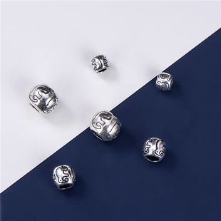 S925���y��� �������С��ɢ����6 8 10MM ����̩�y���� DIY�Ʒ