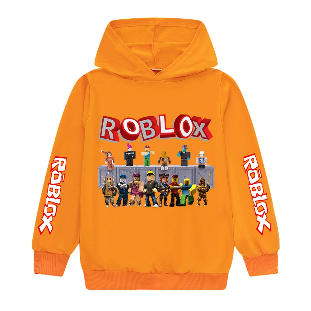 Популярная детская одежда с принтом Roblox, худи для мальчиков, свитшот B035-1XX