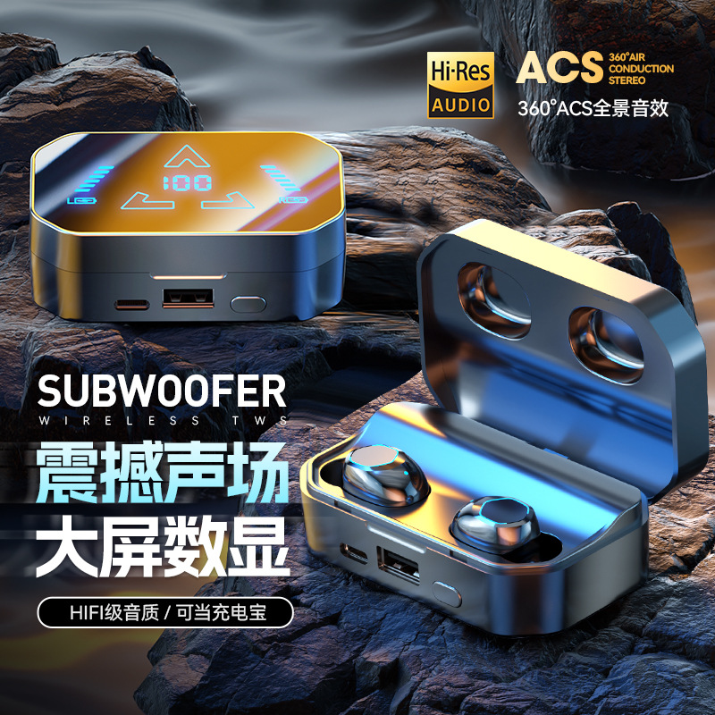 Cross-border new M49 wireless bluetooth headset 5.3 mini high-value in-ear bluetooth headset Huaqiang North wholesale