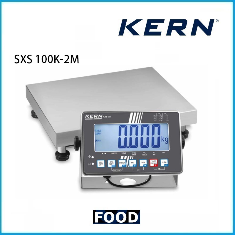 60 | 150kg 不锈钢平台秤 带不锈钢IP68显示屏 SXS 100K-2M KERN