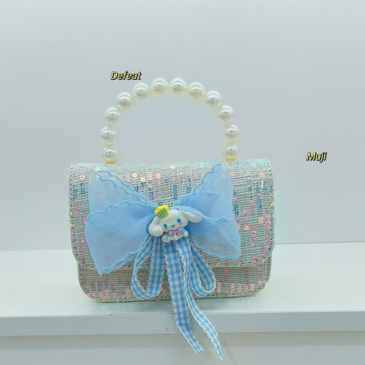 Bolso de mano de perla princesa bolso de accesorios melodi Kuromi niños niñas billetera de Año Nuevo bolso pequeño
