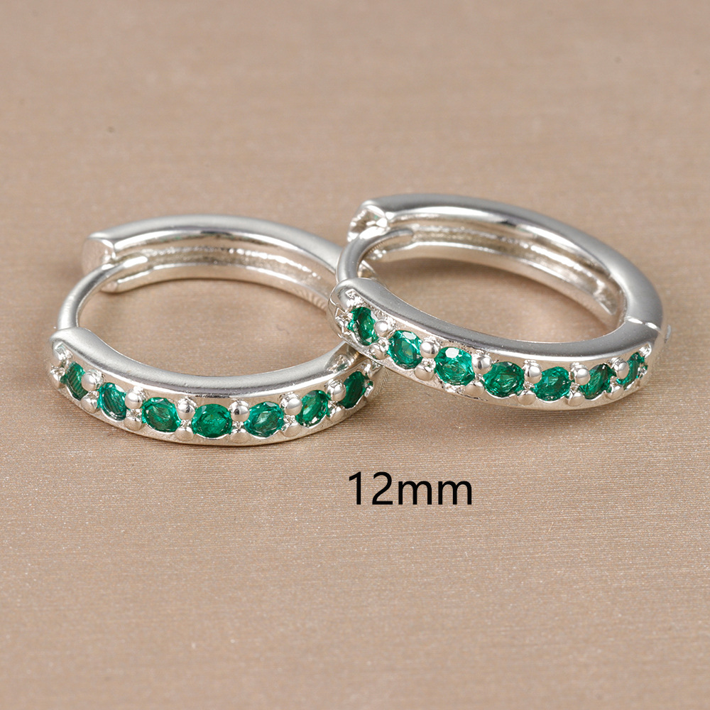1 Pair Ig Style Simple Style Geometric Plating Inlay Copper Zircon Earrings display picture 4