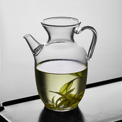 Small Fangsong Handheld Glass Teapot Glass Teapot for Home Green Tea Dedicated Tea Brewing Pot Transparent with Filter Heat Resistant Gongfu Tea Set