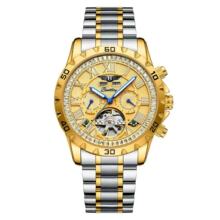 Bentley宾利8883机械金壳/镂空蓝盘男士商务高奢时尚机械腕表