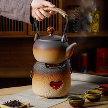 86N法风中式陶壶烧水壶电陶炉煮茶器陶瓷围炉煮茶壶明火碳炉罐提