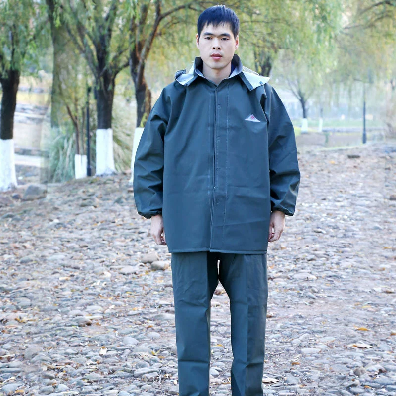 Фабрика прямых продаж Вязаный ПВХ эластичный набор плащ пончо сплит застежка утолщенный материал водонепроницаемый и дождевой