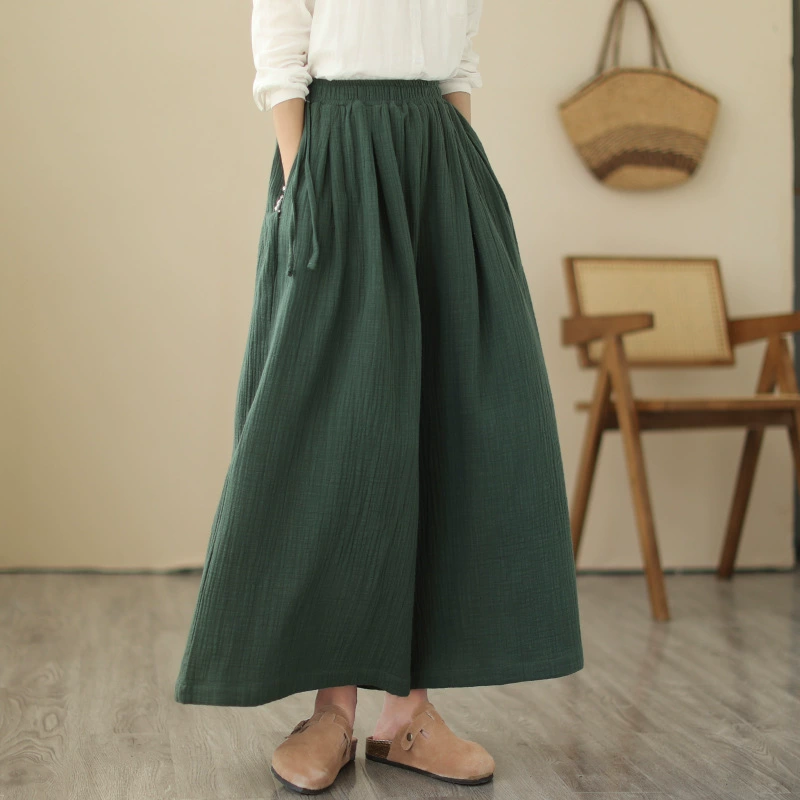 Весенние летние брюки для отдыха, хлопок и лен, оверсайз, plus size, высокая талия
