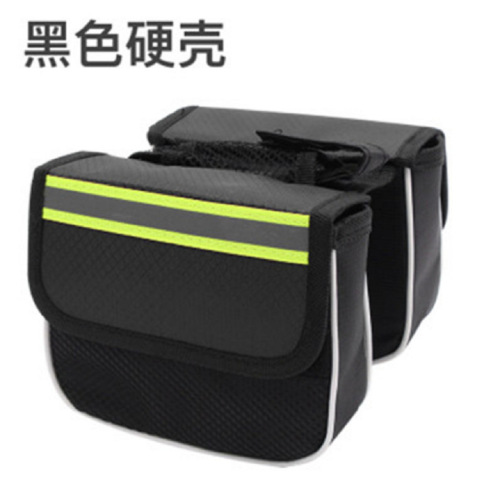 Cross-border direct supply of bicycle front bag, hard shell bag, three-in-one front bag, mountain bike tube saddle bag, riding