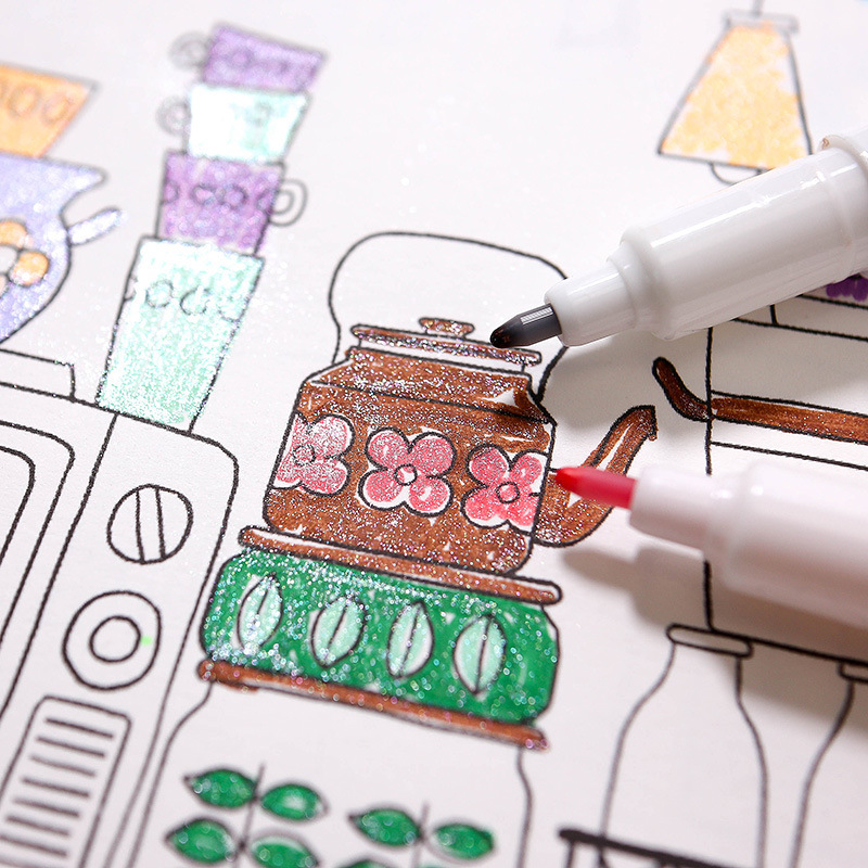 Guangna 6620 flash 1mm a base de agua de color caramelo resaltador traje 12/24 color DIY diario tarea rotulador