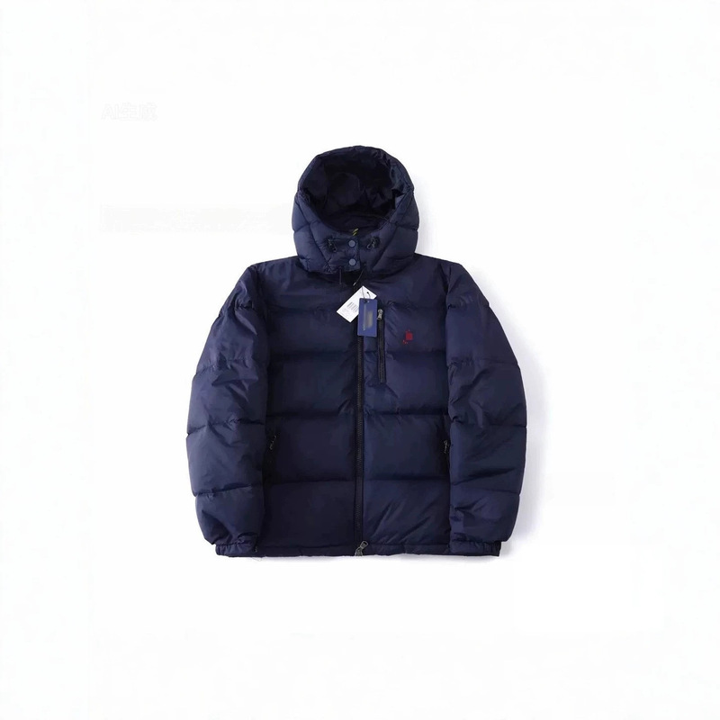Premium export version of the Ralph Polo down jacket, new winter 2026 model, hooded, warm, made of white duck down, with small horse logo embroidery Premium export version of the Ralph Polo down jacket, new winter 2026 model, hooded, warm, made of white duck down, with small horse logo embroidery