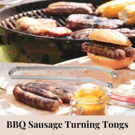 跨境新品 BBQ Sausage Turning Tongs 烧烤香肠转动钳香肠夹子