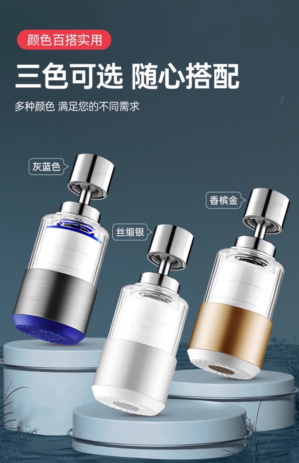 Faucet filter, high-end tap water, household water filter, general water purifier, kitchen anti-splash water, cross-border e-commerce undefined