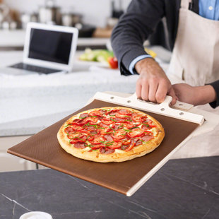 Cross-Border Hot-Selling High-Temperature-Resistant Pizza Sliding Shovel Oil Cloth Baking Pan Non-Stick Cloth Bread Oven Baking Pan Mat Mobile Oil Cloth