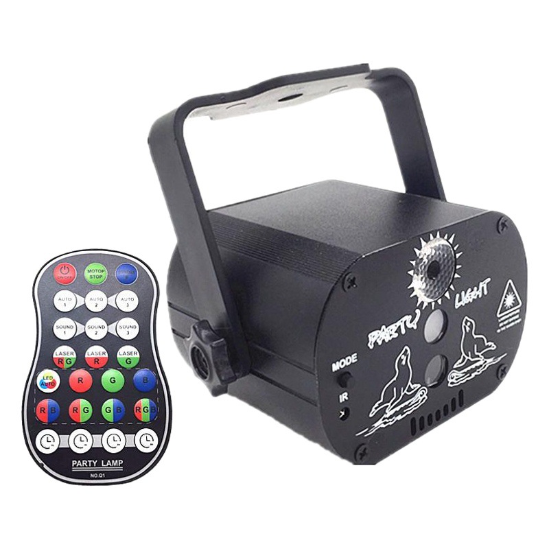 Transfronteriza mini luz láser USB controlado por voz cielo estrellado lámpara de proyección KTV bar etapa lámpara fiesta atmósfera lámpara de flash