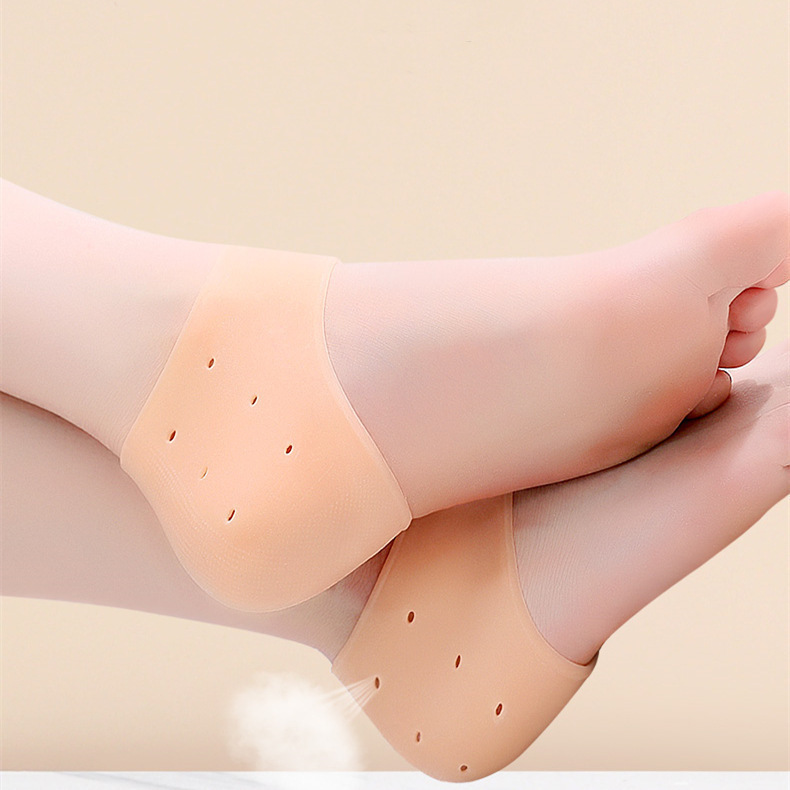 cubierta de talón de silicona agrietada protector de pies secos calcetines anti-agrietados para mujeres agrietadas paquete de talón de hombre agrietado