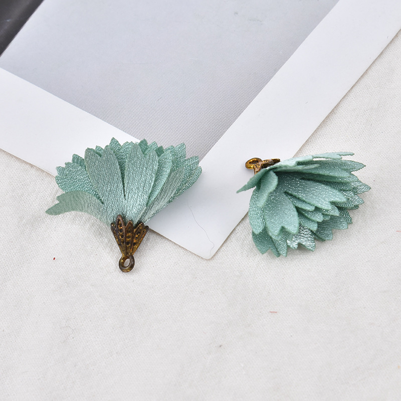 DIY Jewelry Accessories New Alloy Caps Satin Fabric Earrings Accessories Universal Accessories for Clothing, Curtains, and Brooches