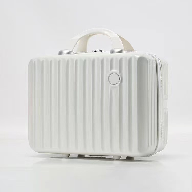 Round logo hand luggage makeup small box 14inch cartoon cute password box convenient mini storage box for women