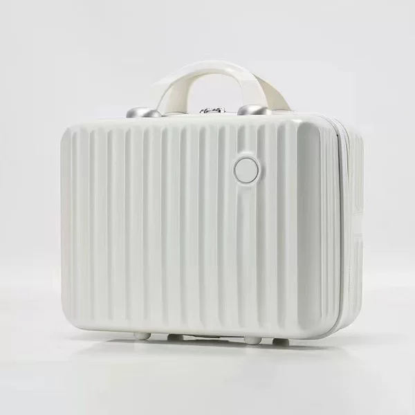 Round logo hand luggage makeup small box 14inch cartoon cute password box convenient mini storage box for women