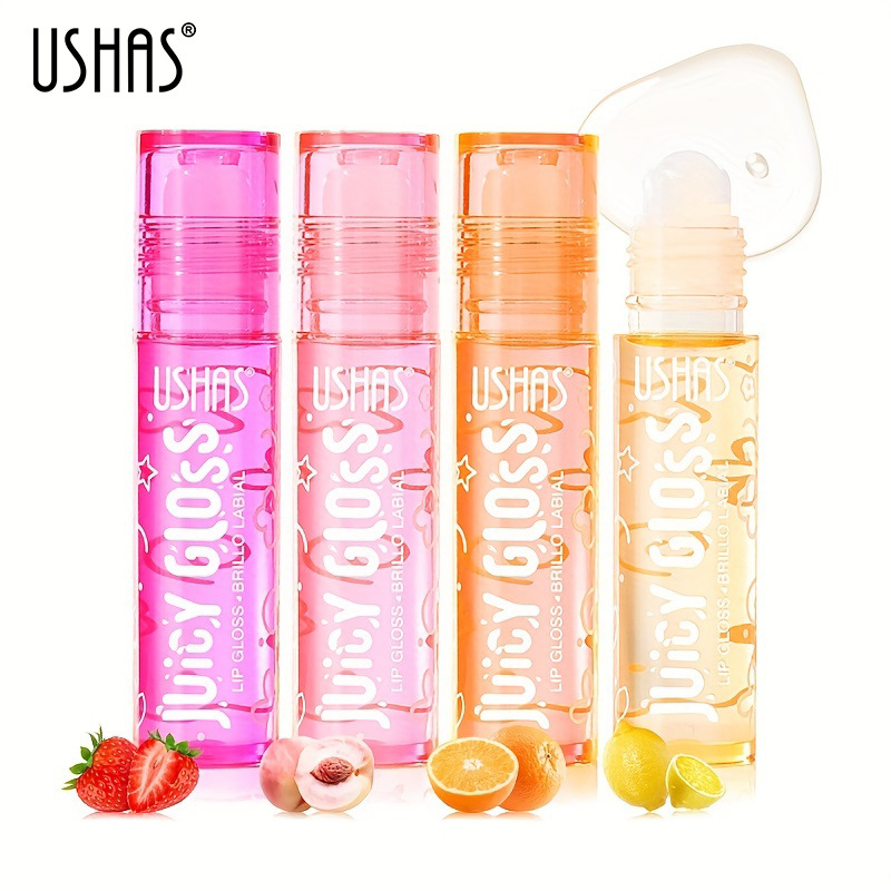 USHAS cross-border exclusivamente en stock aceite de labios de 6 colores bálsamo labial nutritivo hidratante lápiz labial anti-agrietamiento y disminución de las líneas de los labios