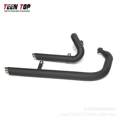 Suitable for Motorcycle Yamaha Exhaust manifold - stainless-steel-black-complete-set-of-exhaust