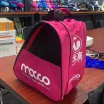 Mihao Half-Net Thickened Three-Layer Roller Skating Bag Triangular Bag Multi-Functional Roller Skating Shoe Bag Portable Bag Roller Skates