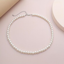 A 42425 Geometric Pearl Choker Necklace ������������ ��