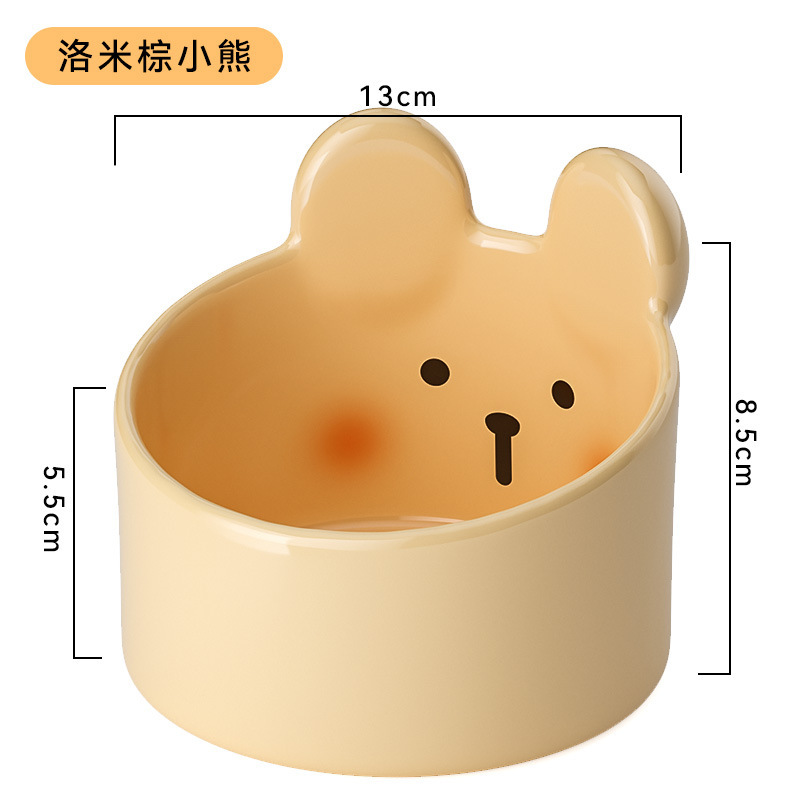 Suministros transfronterizos para mascotas, área de humedad de alimentos, tazones dobles de cerámica para gatos lindos, tazones para gatos anti-volcado, tazones para beber, tazones para perros, tazones para mascotas