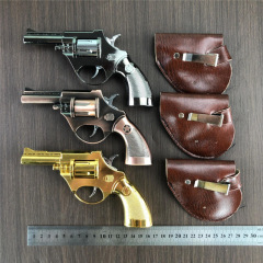模擬合金モデルおもちゃレザーケースリボルバーは発射できず、音だけを聴くことができます子供時代のノスタルジックなおもちゃの銃卸売