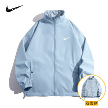 男装2025春秋新款情侣双面穿外套男运动潮牌学生立领夹克休闲风衣