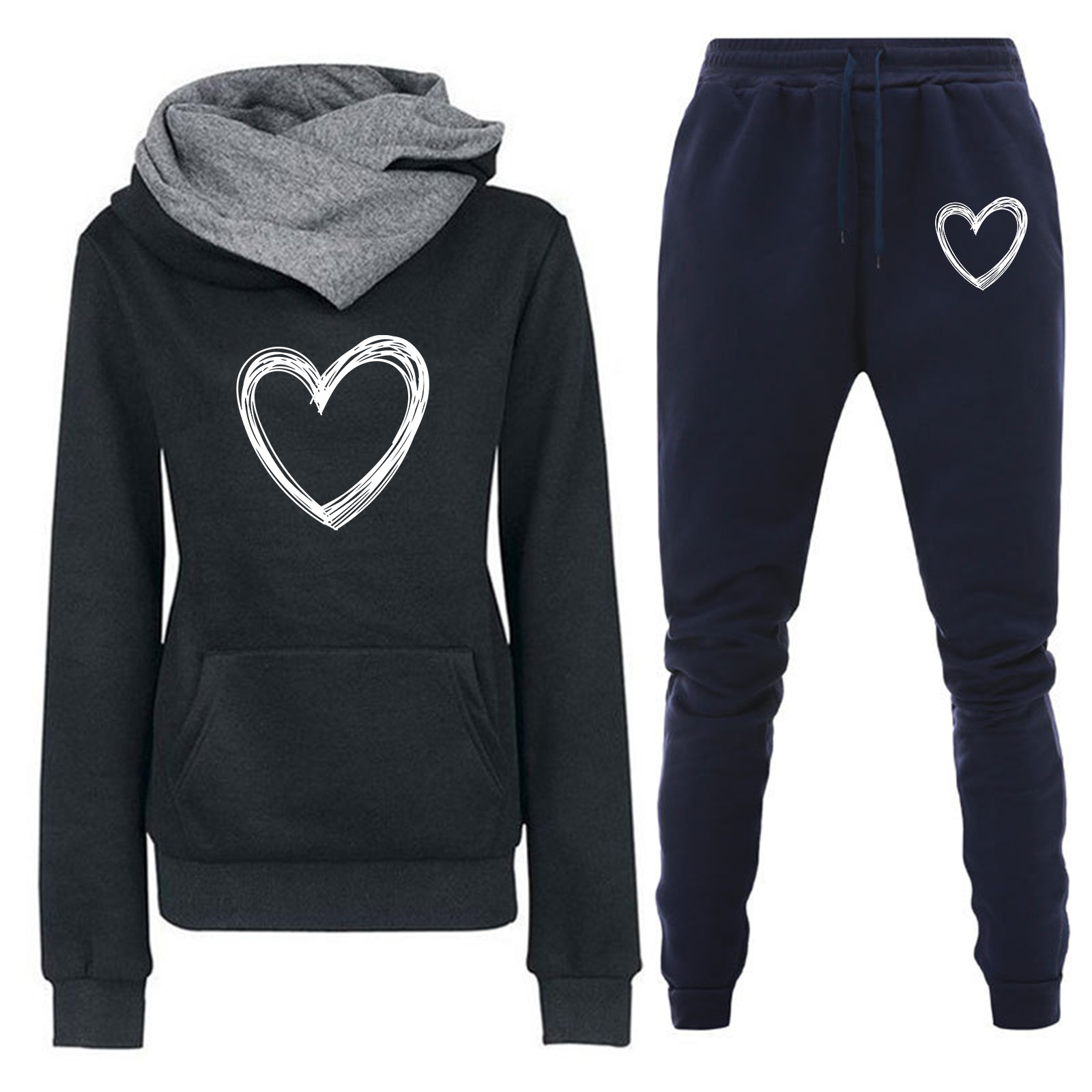 Comercio exterior transfronterizo Otoño e Invierno Nuevo traje de ropa deportiva con capucha y forro polar pantalones de suéter de mujer ropa de mujer al por mayor image 15