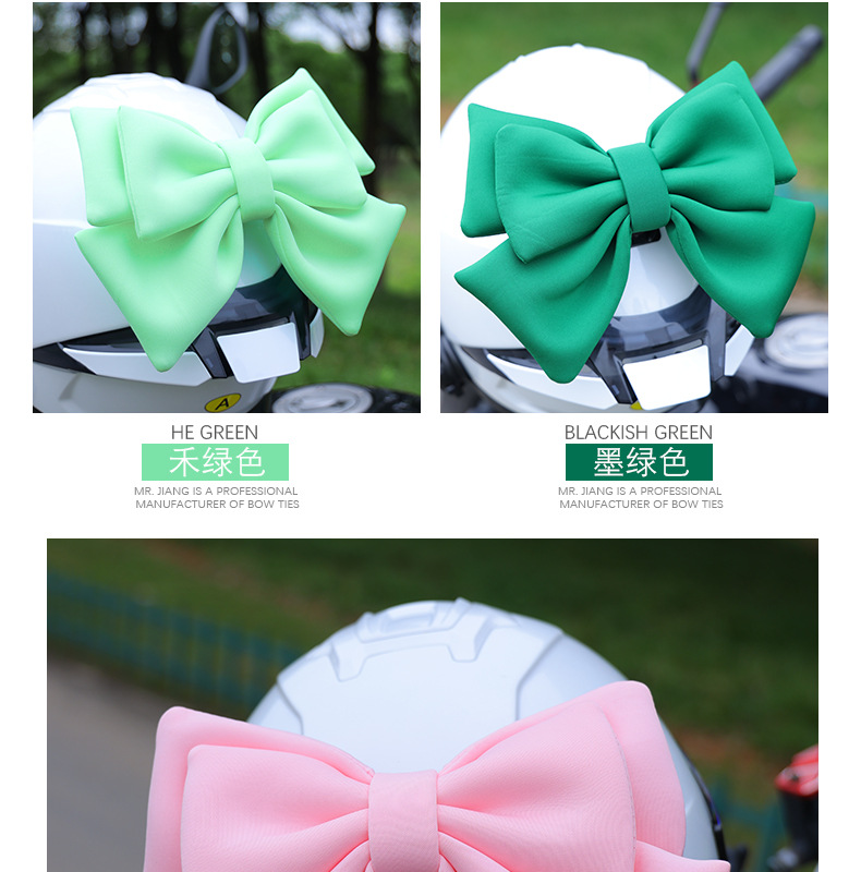 Helmet Decorations Cartoon Bow Motorcycle Electric Vehicle Helmet Accessories Multi-Color Bow Ready Stock Wholesale