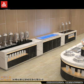 单位食堂自助餐台定制 自助餐台生产厂家酒店餐厅设备 布菲台图片