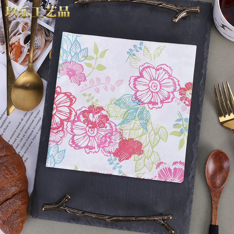 Factory spot new advertising paper towel napkin restaurant square paper towel bulk paper box takeaway square tissue