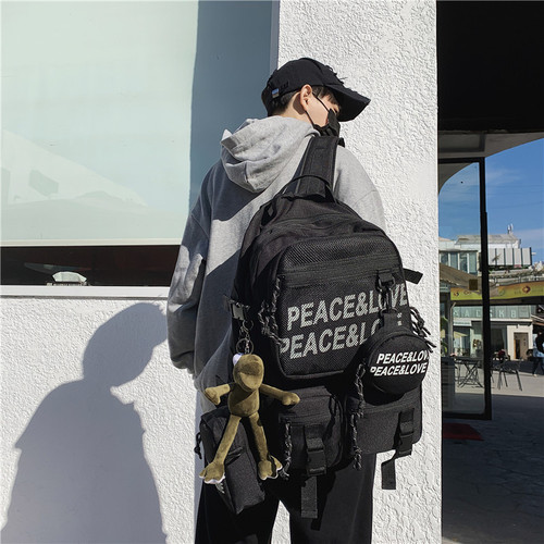 Ruiying 2025 New Large-Capacity University Backpack for Women, Korean-Style Harajuku Design—Perfect for High School & Junior High Students