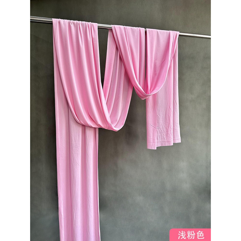 Techo de la boda cortina de seda de leche tela elástica decoración azul cortina de fondo de la sala de bodas coreana