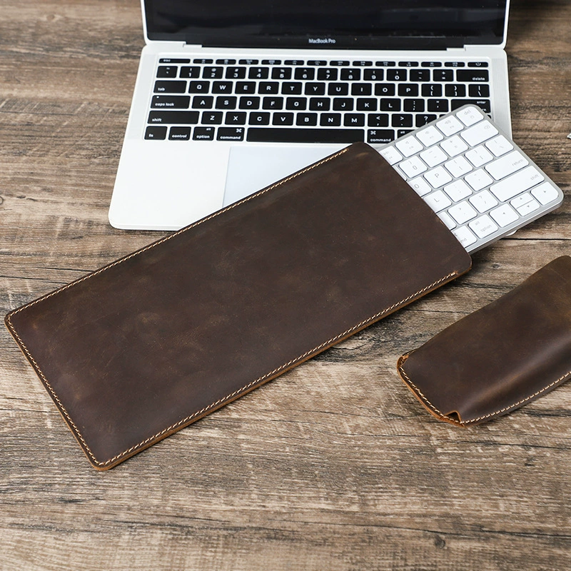 Ретро Crazy Horse Кожа Apple замечательная клавиатура чехол ручной работы анти-падение кожаный чехол для клавиатуры оптом