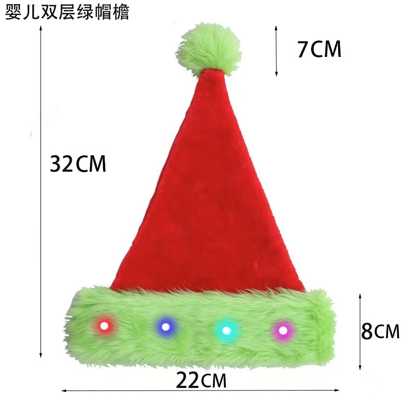 クロスボーダー新作2025蛍光グリーンクリスマスハット、クリエイティブな生端クリスマスパーティー用品、新しいユニークな装飾|undefined