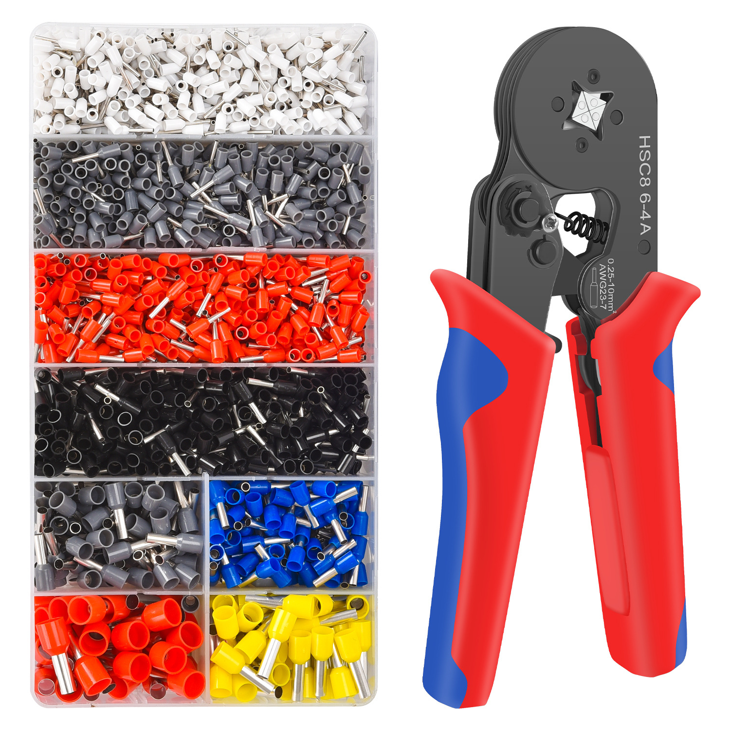 管型VE型针型端子压线钳欧式HSC8 6-4冷压端子电工专用钳压接工具