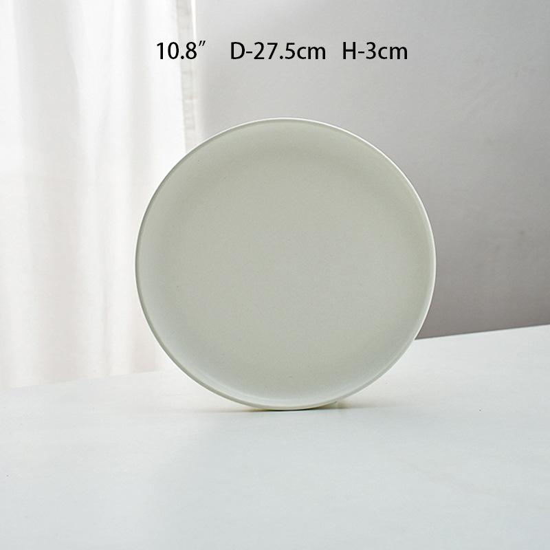 Plato de filete Plato de cerámica de mármol Plato de platos de restaurante Plato de hierba Plato de filete casero Plato de hotel Plato de comida occidental