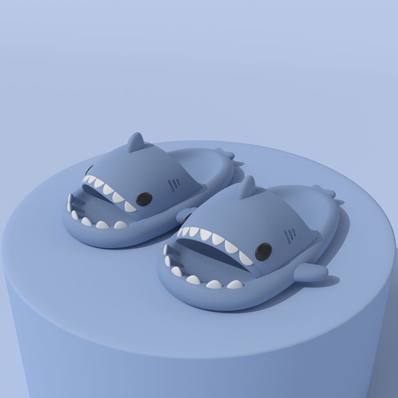 Shark Slippers for Summer, Adult Couple Trendy Indoor and Outdoor Funny Home Cute Cartoon Non-Slip Sandals for Women, Wear-Resistant and Trendy