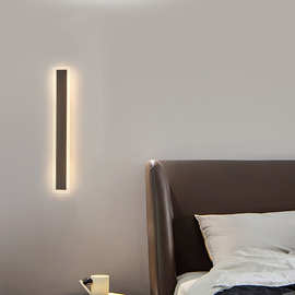 时尚简约铁艺LED长条灯客厅电视墙灯楼梯走廊灯北欧卧室床头灯