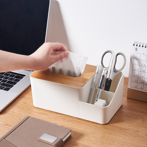 Desktop tissue box, living room paper box, large remote control storage box, household roll paper napkin, light luxury paper box