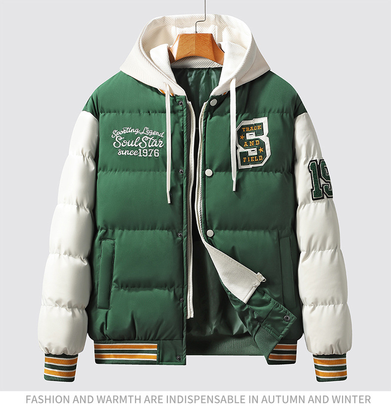 Herr baseballjacka med huva varm vinterjacka urban stil_voghion.com