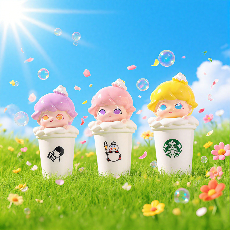 かわいい Diddy ミルクティーカップかわいい人形デスクトップ装飾品 diy キーホルダーアクセサリートレンディな人形ブラインドバッグ卸売|undefined