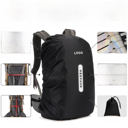 Outdoor Hiking Backpack Waterproof Cover Direct Selling Cross-border Manufacturer Waterproof Bag Supply Reflective Rain Cover Dual Shoulder Backpack Waterproof Cover