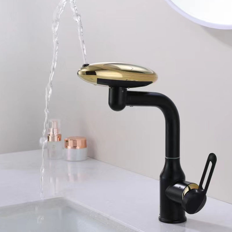 Grifo de Lavabo de Acero Inoxidable 304 para Agua Fría y Caliente con Núcleo de Válvula de Cerámica Cepillada, Grifo de Lavabo Compacto para Agua Fría y Caliente